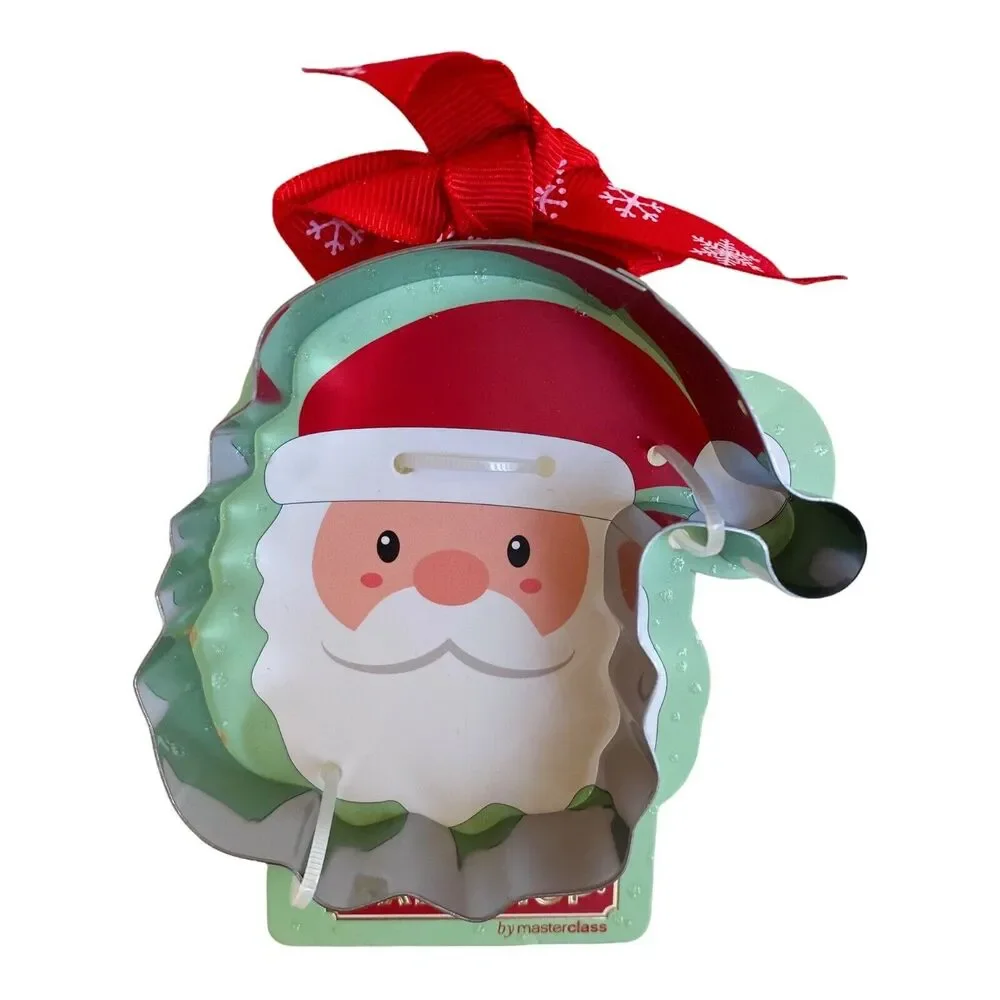 NEW Bakeshop Holiday Christmas Santa Claus Spatula Cookie Cutter Baking Set